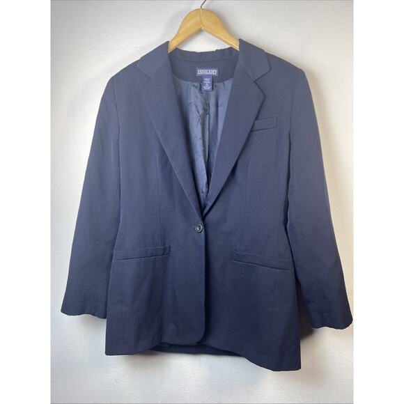 Lands' End Jackets & Blazers - Lands End Womens 100% Wool one Button black Traditional Blazer USA Size 10